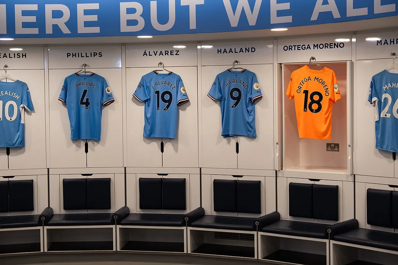 Le vestiaire de Manchester City