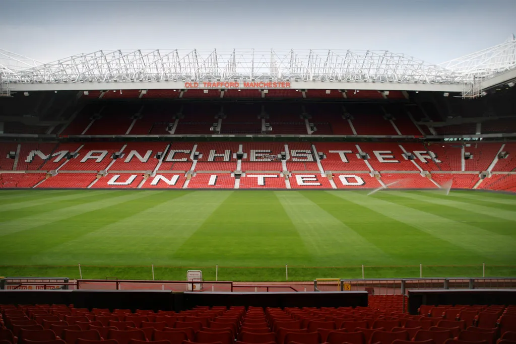 Le stade d'Old Trafford dans lequel évolue Manchester United