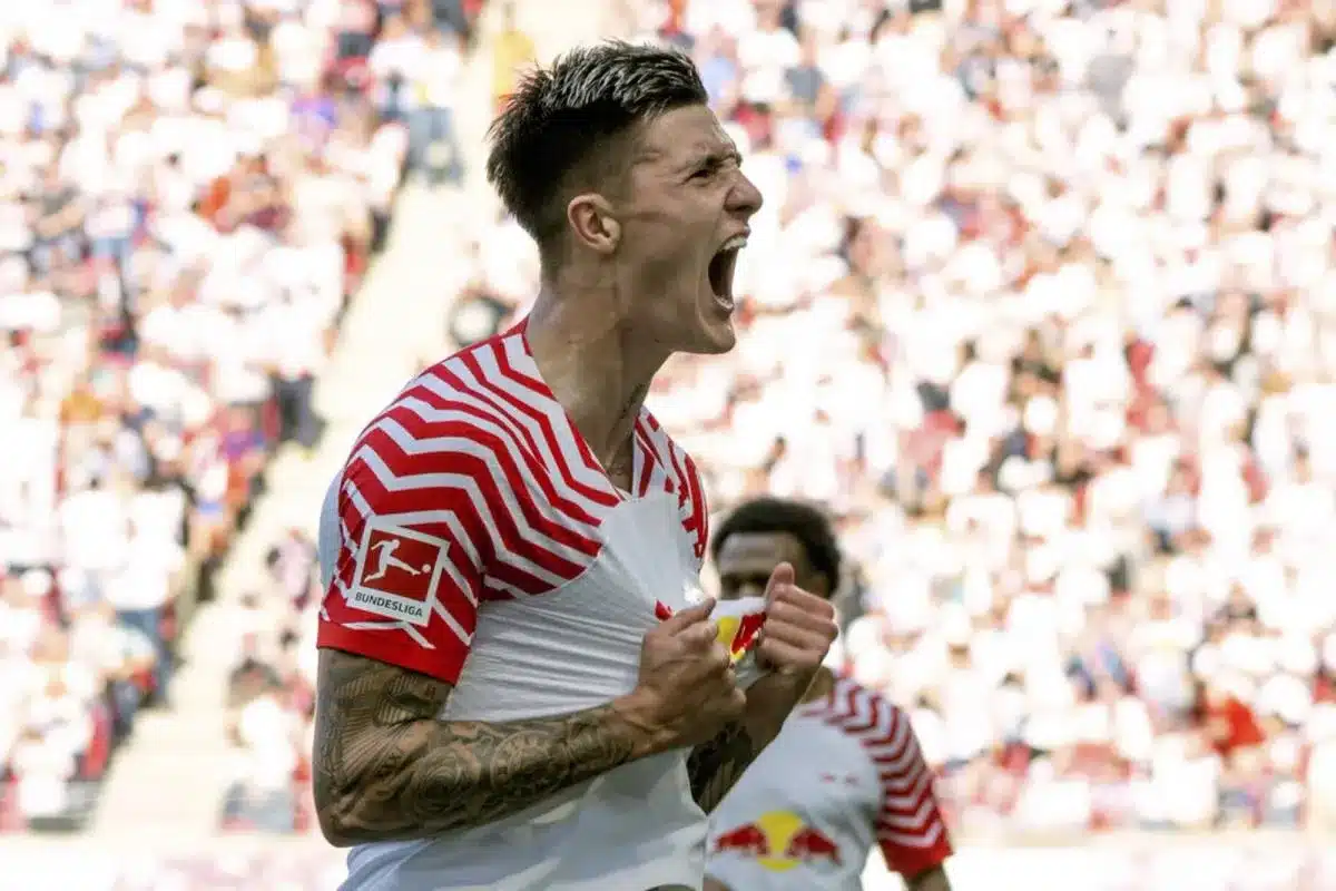 Benjamin Sesko, l'attaquant du RB Leipzig en Bundesliga