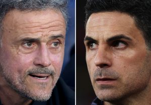Luis Enrique et Mikel Arteta respectivement entraineur du PSG et d'Arsenal, s'affrontent en finale de la Ligue des Champions